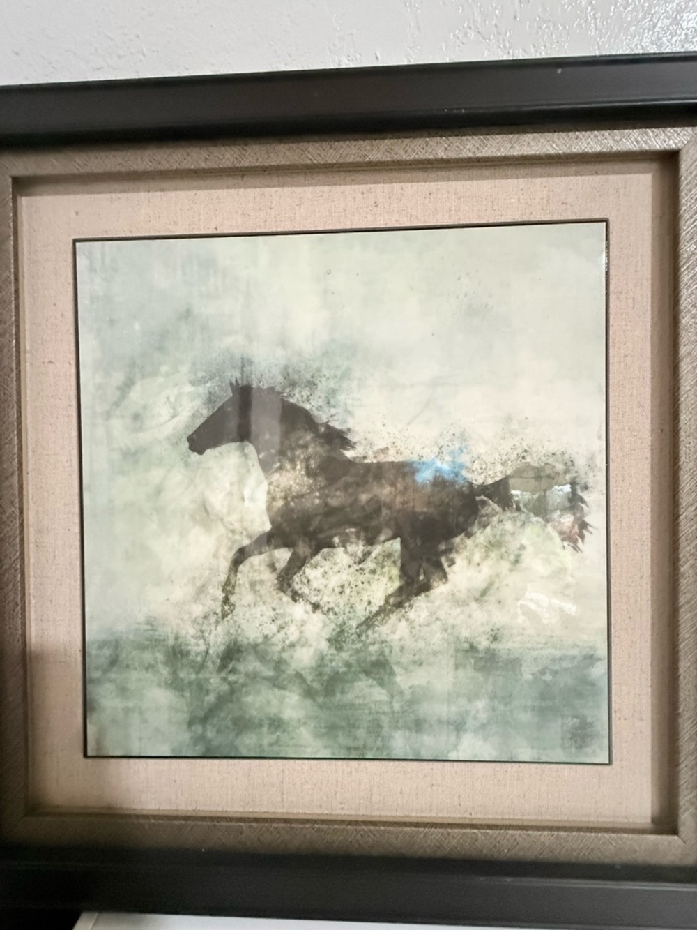 Set of 2 Framed Horse Silhouette Prints in Black Frames 17 1/2 x 17 1/2 x 1 - Picture 4 of 6